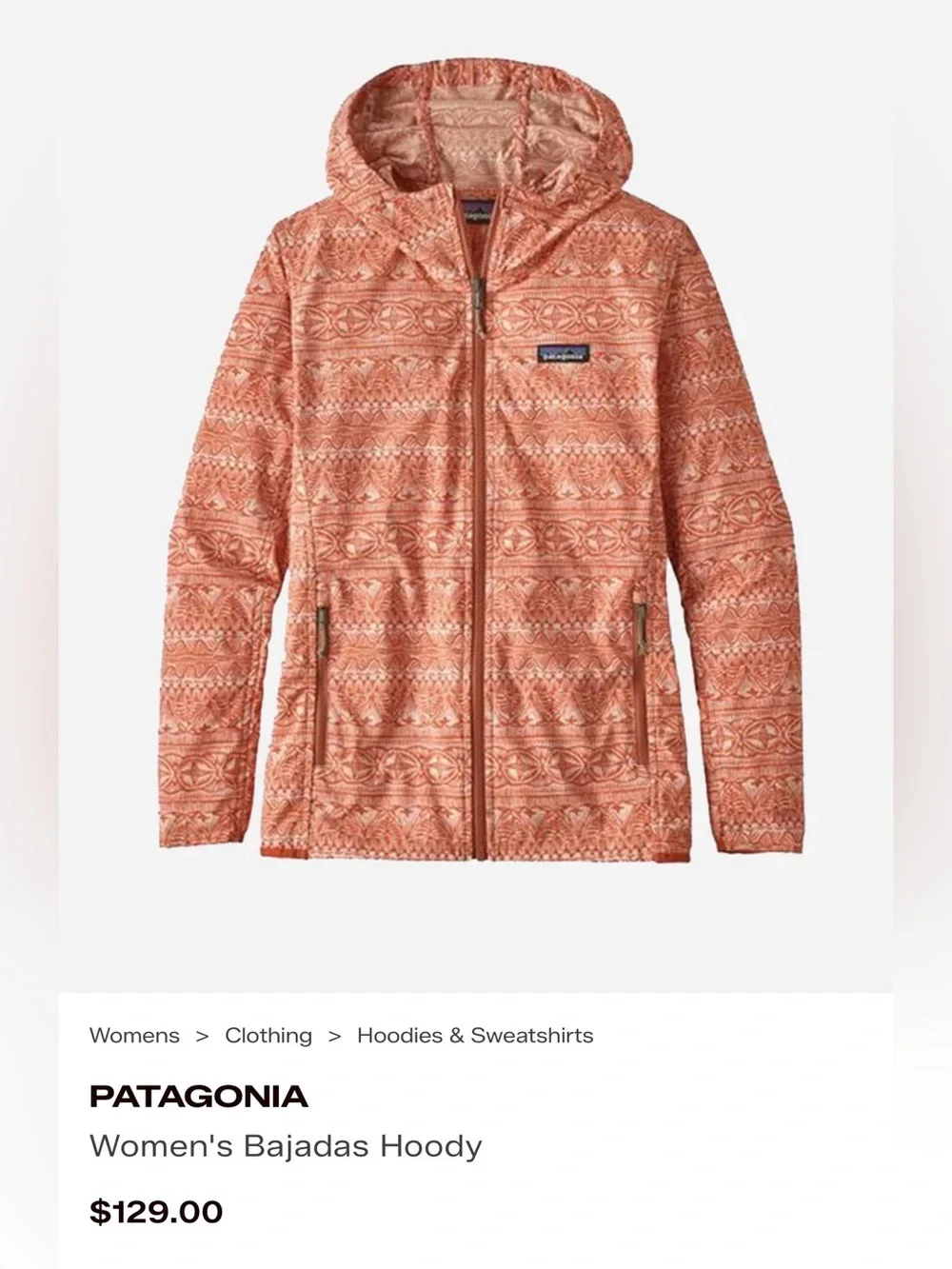 Patagonia Woman’s  Bajadas Hoody size large . - Picture 2 of 10